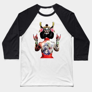 Inked Geisha - Japanese Tattoo Art Design Baseball T-Shirt